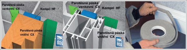 předstlačené kompri pásky